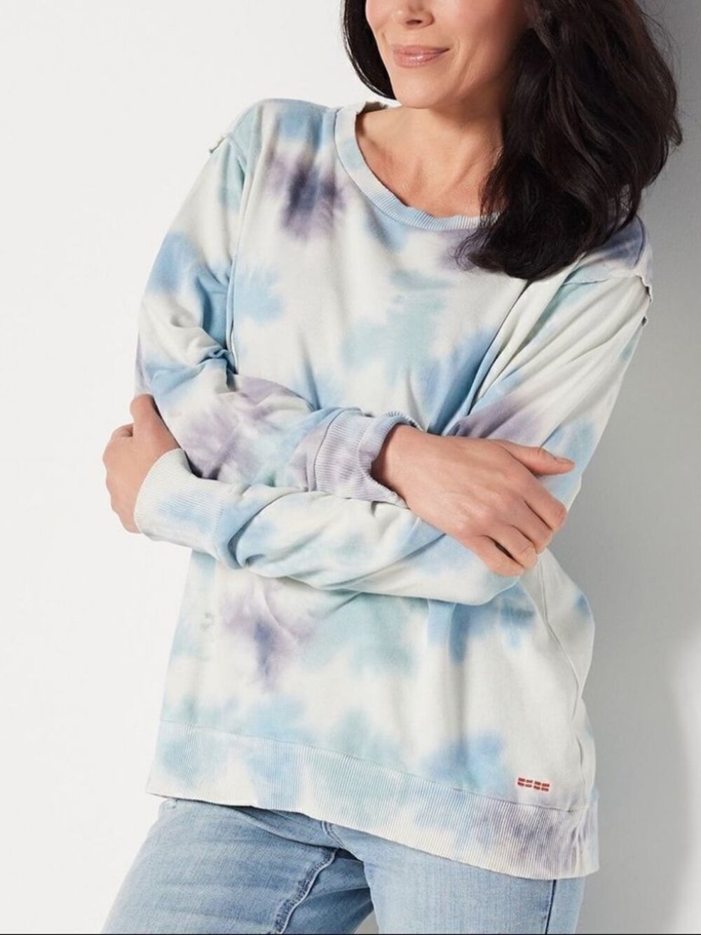 Peace Love World French Terry Tie Dye Sweatshirt